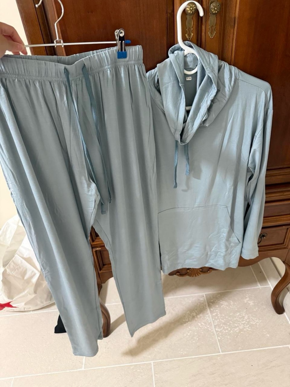 Women's Light Blue Hoodie & Jogger Set